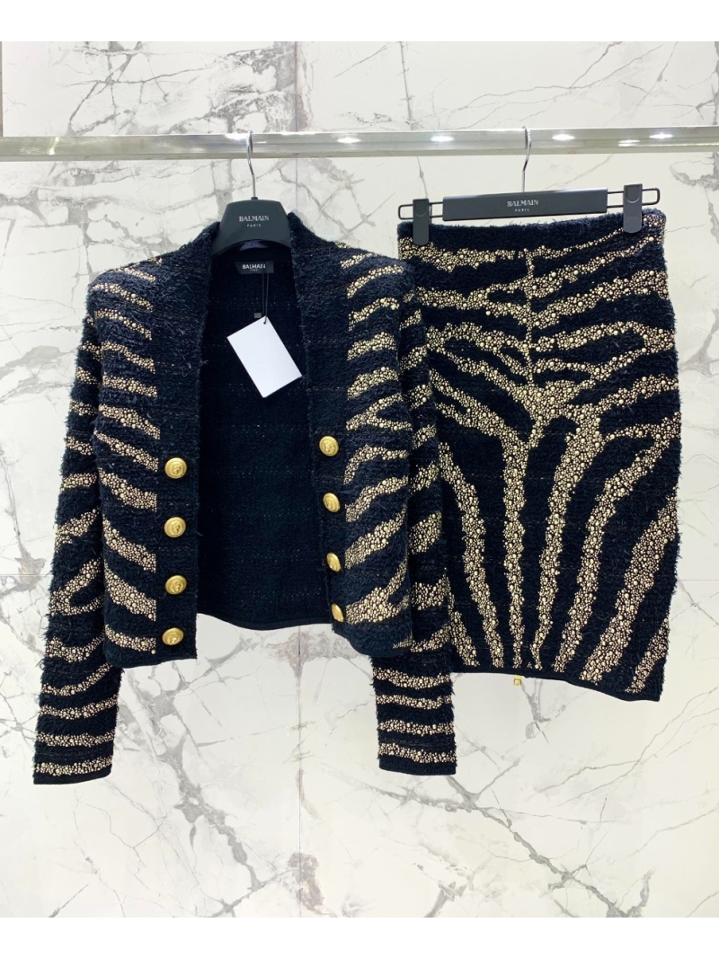 BALMAIN Heavy-Duty Tweed Bouclé Yarn Cardigan