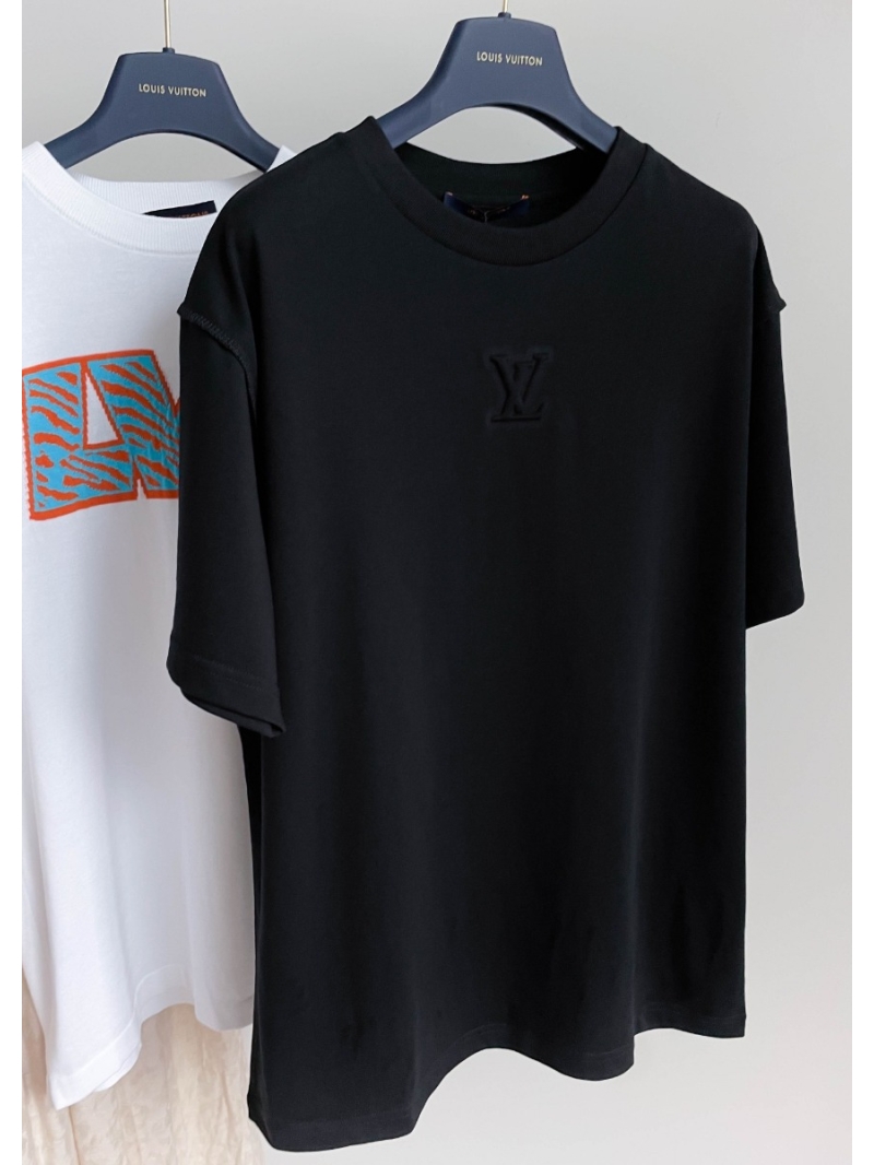Louis Vuitton LV Embossed Logo T-shirt SS23 New Arrival Black