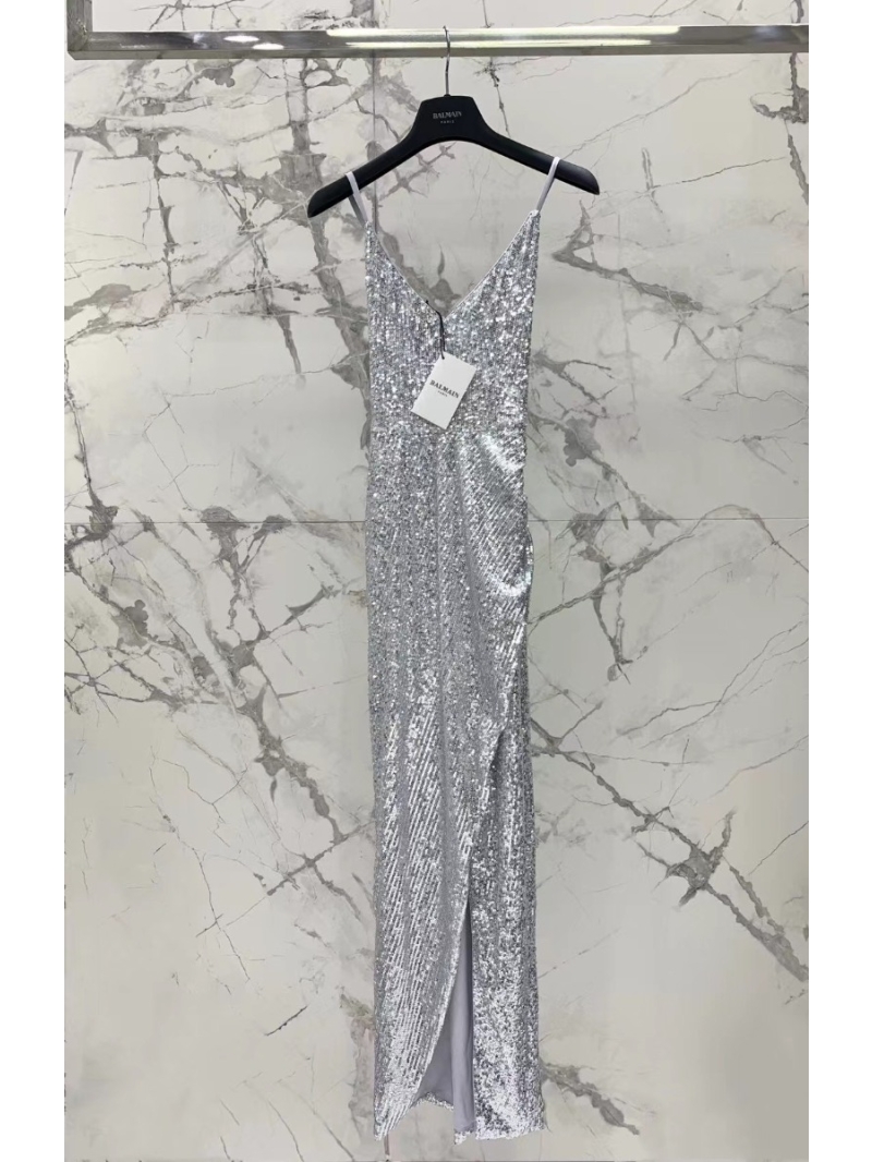 BALMAIN 2023 Sequined Evening Dress