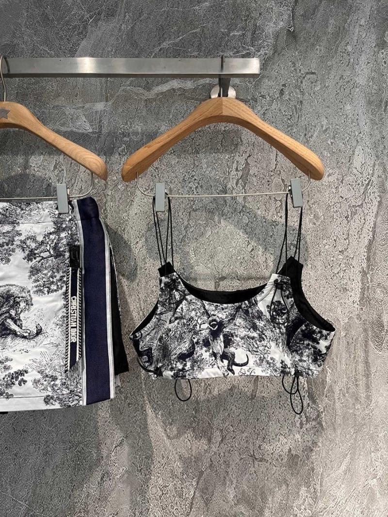 Dior Fall Riviera Animal Bandeau Top with Straps