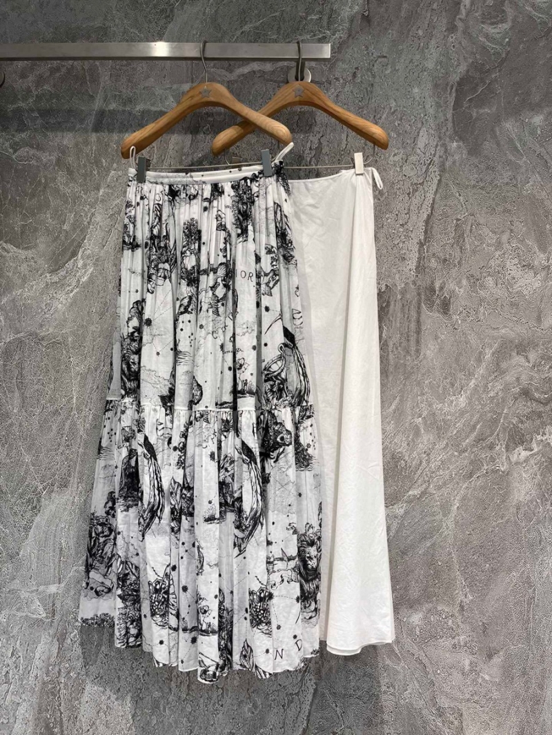 Dior Classic Zodiac High-Count Cotton Skirt