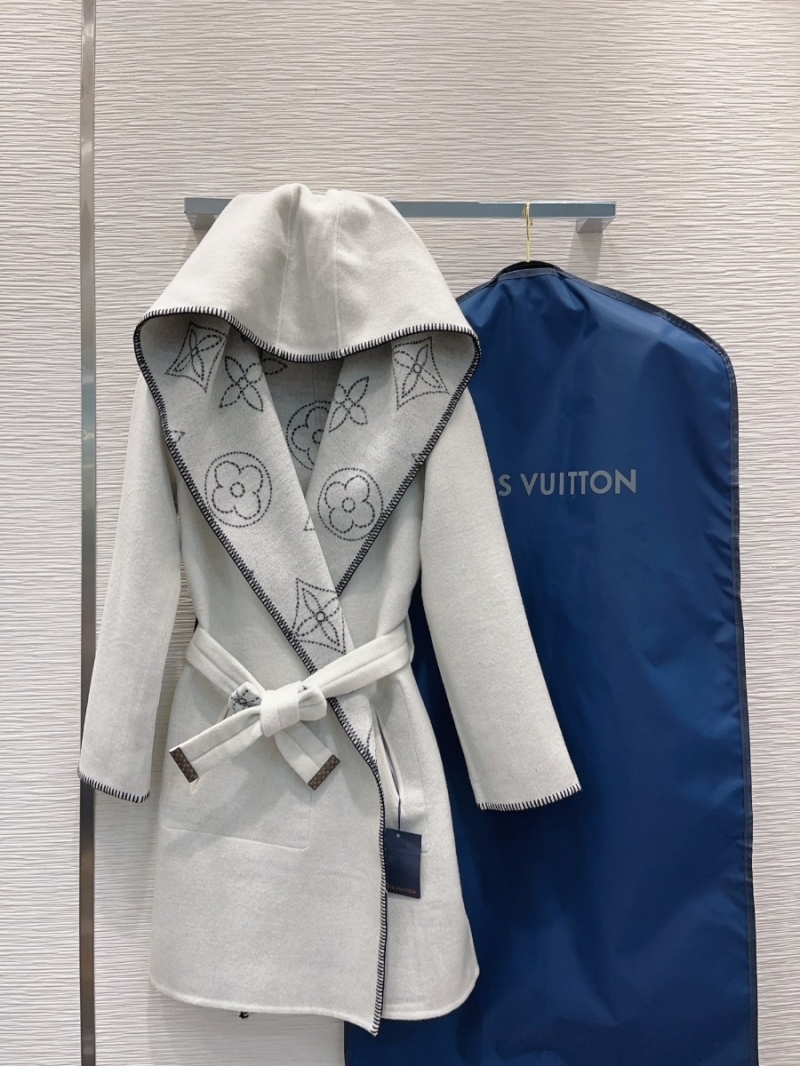 Louis Vuittion Grey-White Cashmere Coat