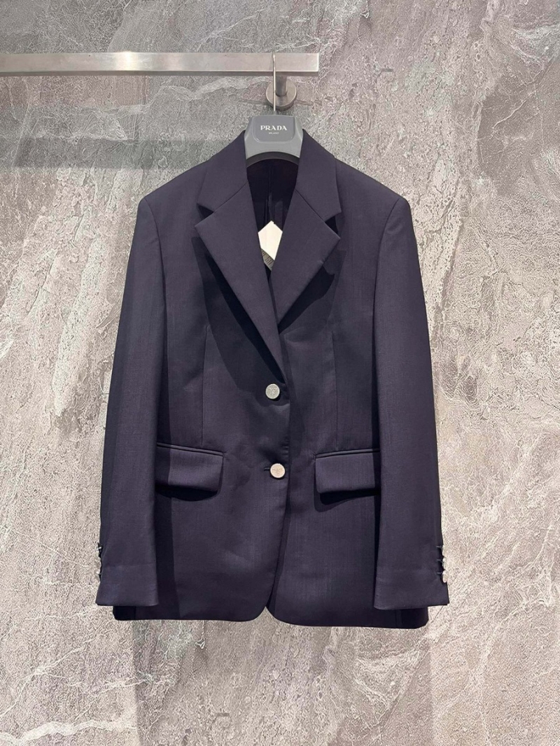 Prada Supreme Wool Blend Tailored Blazer - The Ultimate Power Blazer for Women