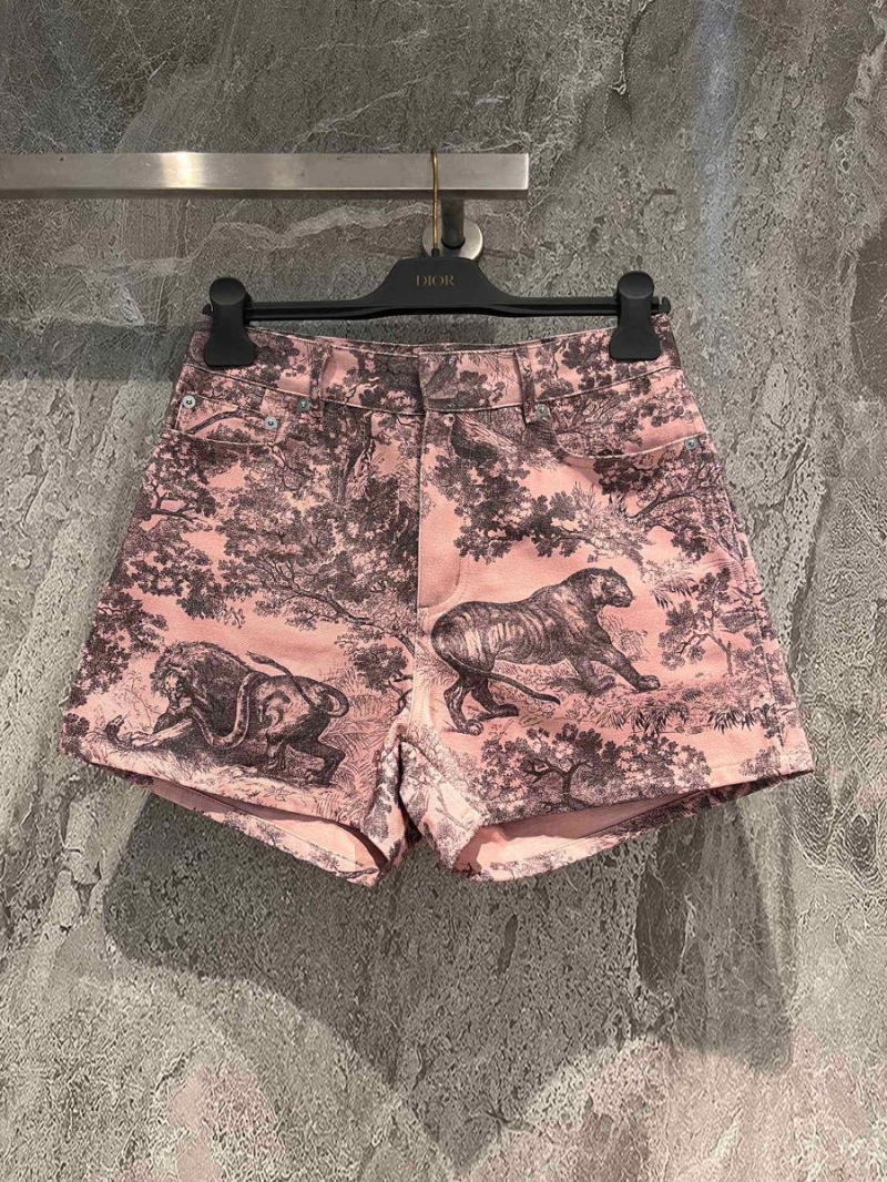 Dior Fall Riviera Collection Summer Pink Animal Print Shorts