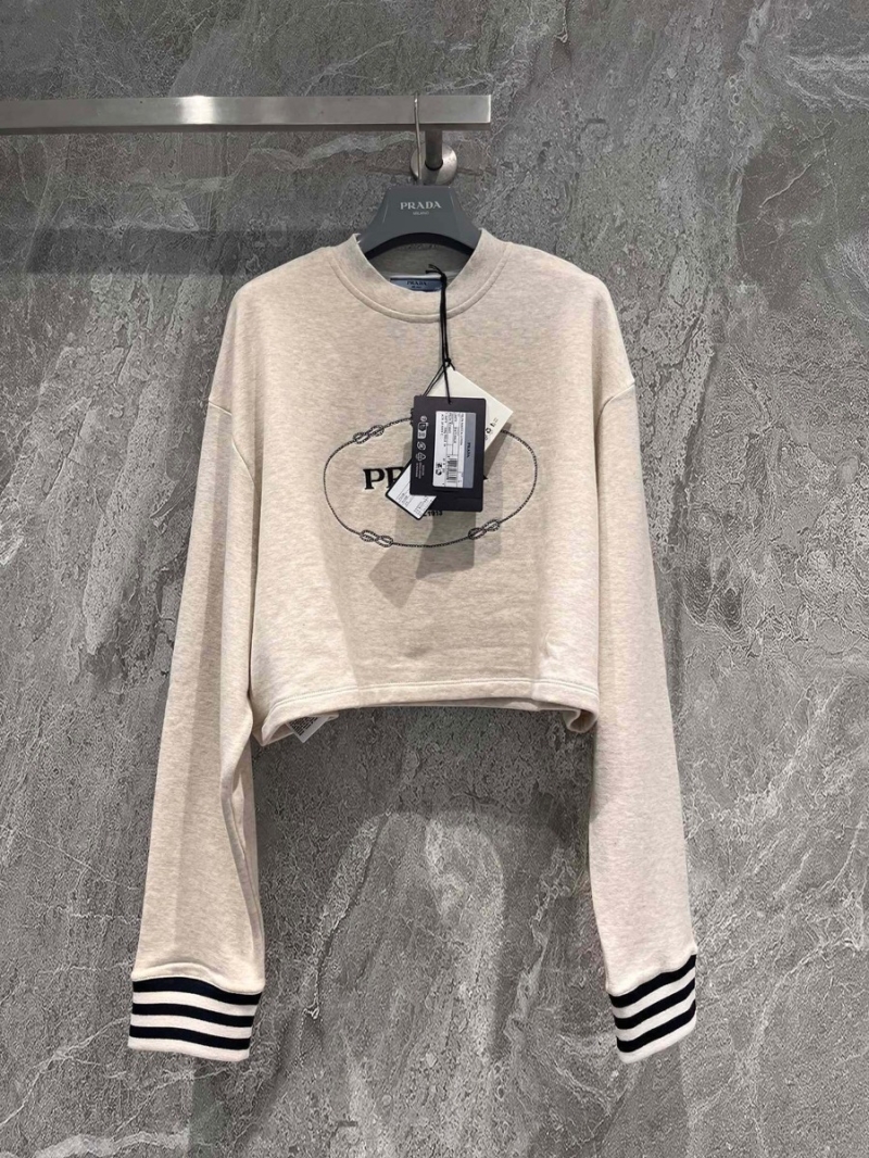 Prada Cropped High-Waisted Sweatshirt