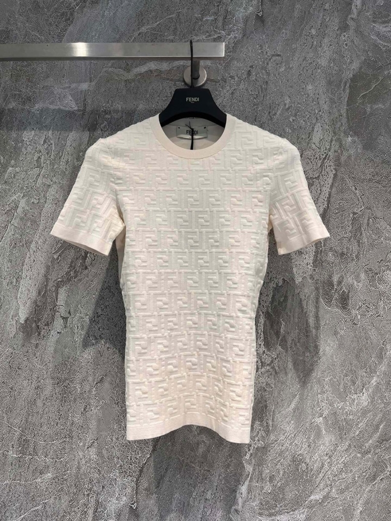 Fendi Embossed FF Logo Knit Top