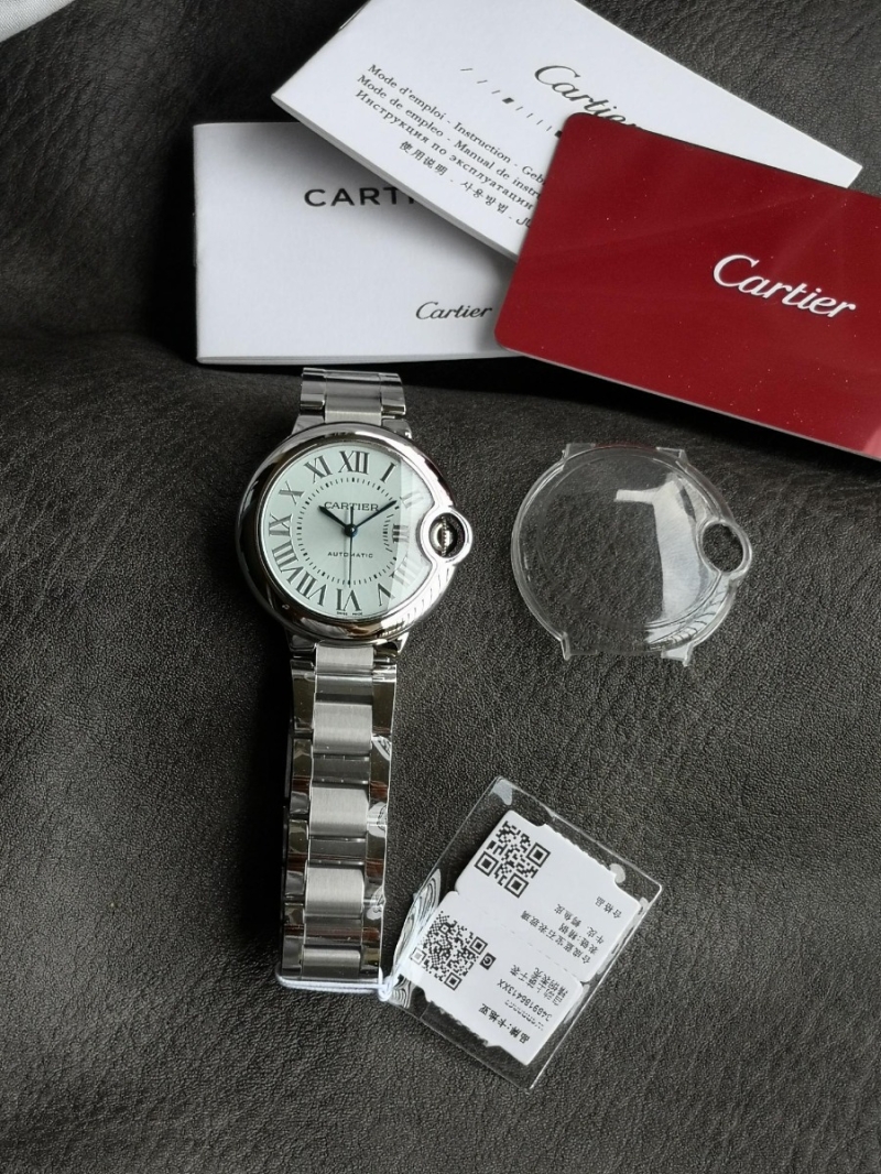 Ballon Bleu De Cartier Watch 33mm Mechanical Movement with Automatic Winding & Steel WSBB0044 Blue Silvered