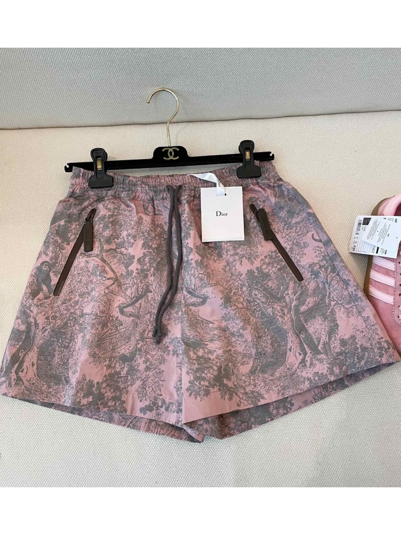 DIOR's New Jungle Vacation Collection Shorts - Dreamy Grey-Pink Delight!