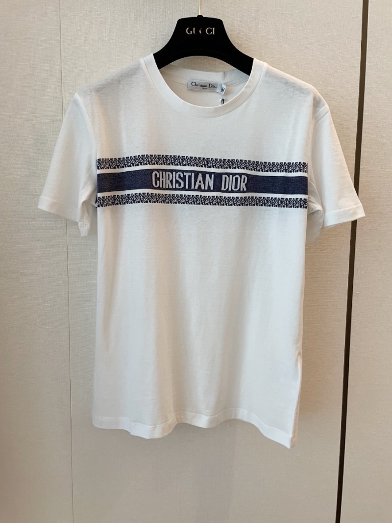 DIOR 23 Classic Jacquard Letter Short Sleeve – Elevate Your Casual Chic
