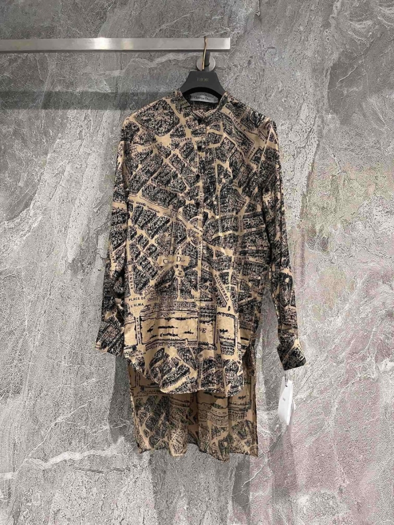 Dior Winter Paris Map Print Shirt