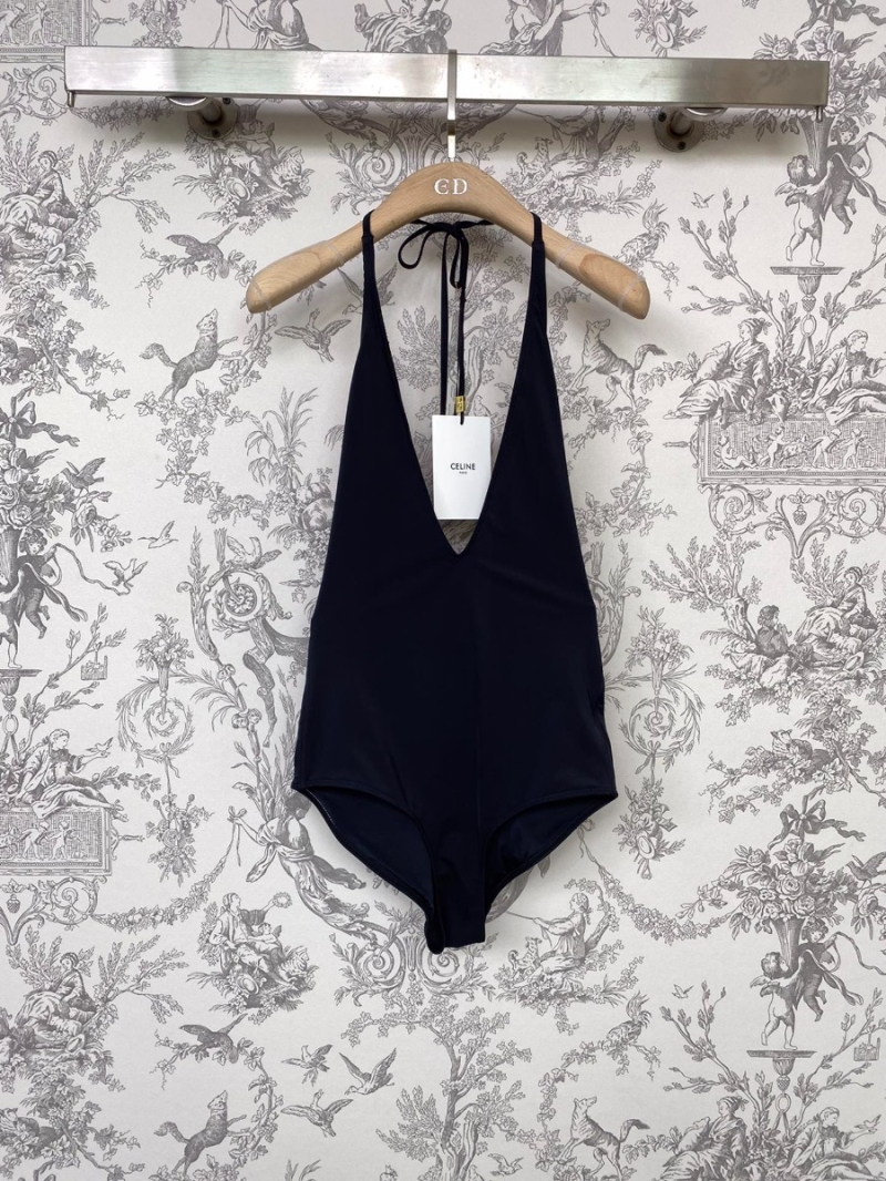 Celine Deep Coffee Halterneck Swimsuit