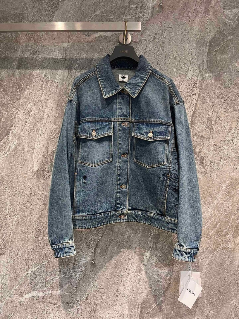 Dior Lion Embroidery Denim Jacket