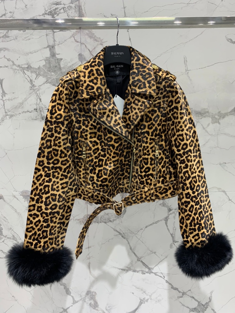 BALMAIN Limited Edition Leopard Print Haircalf Jacket