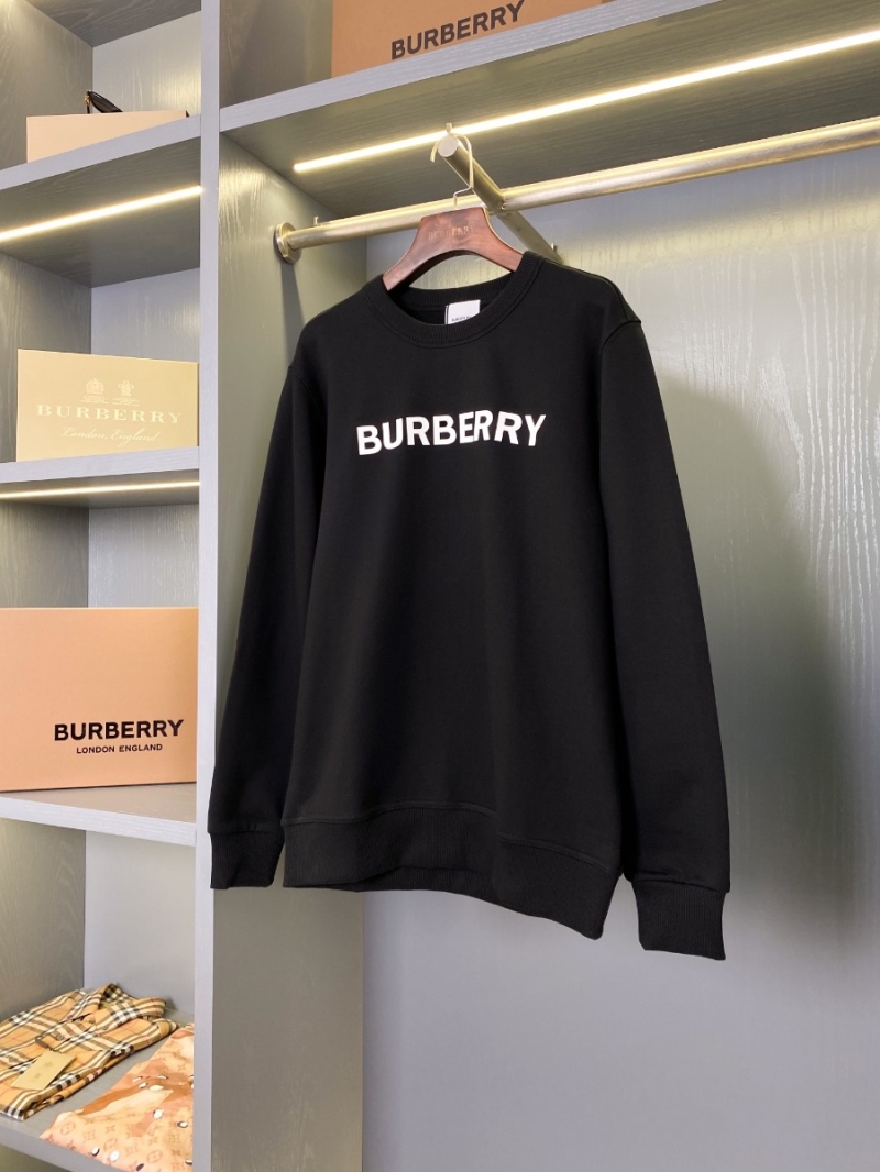 Burberry Unisex Cotton Round Neck Sweatshirt with Micro Print