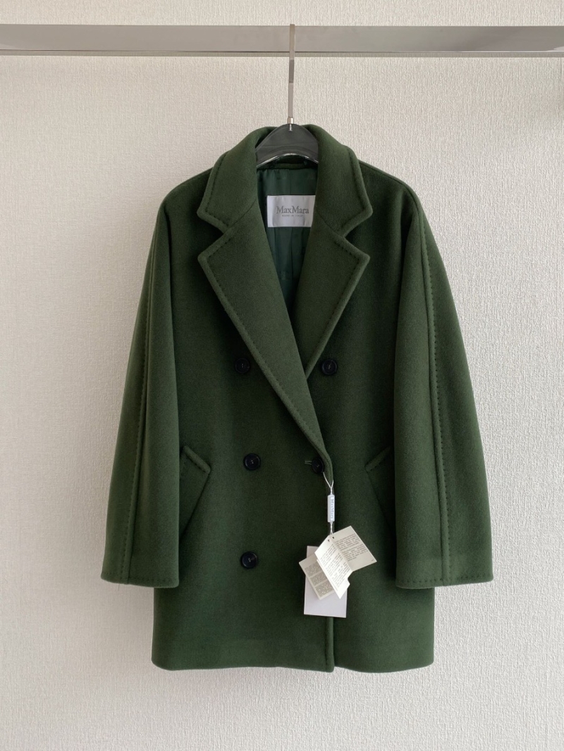 Max Mara 101801 Turn-Down Collar Cashmere Short Icon Coat Camel