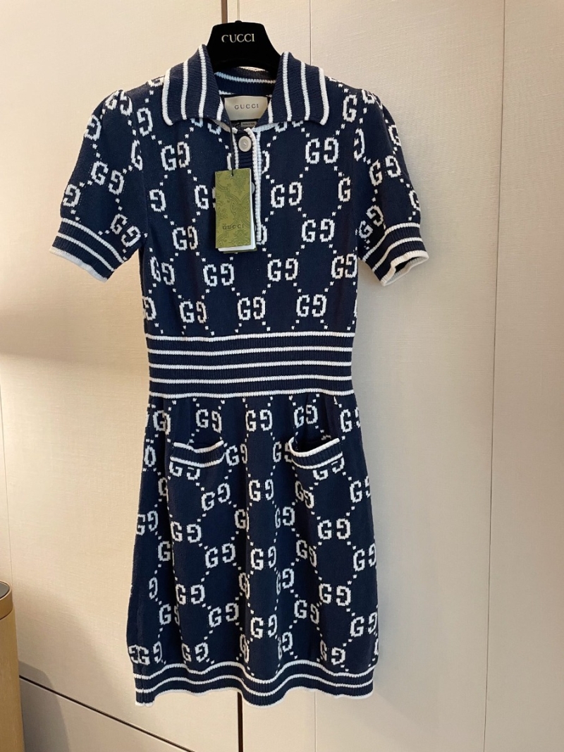 Gucci GG Cotton Jacquard Polo Dress
