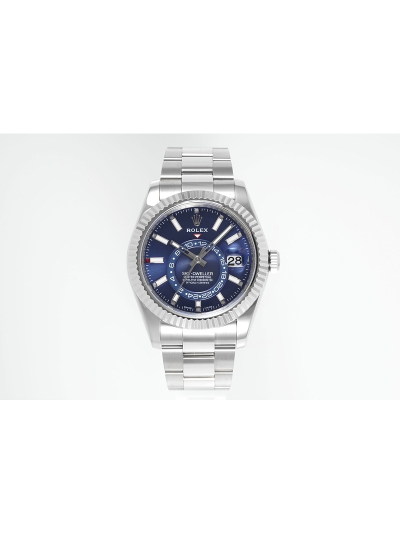 Rolex Sky‑Dweller Oyster 42 mm, Oystersteel and White Gold Blue