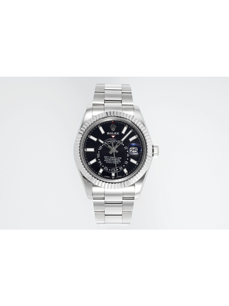 Rolex Sky‑Dweller Oyster 42 mm, Oystersteel and White Gold Black