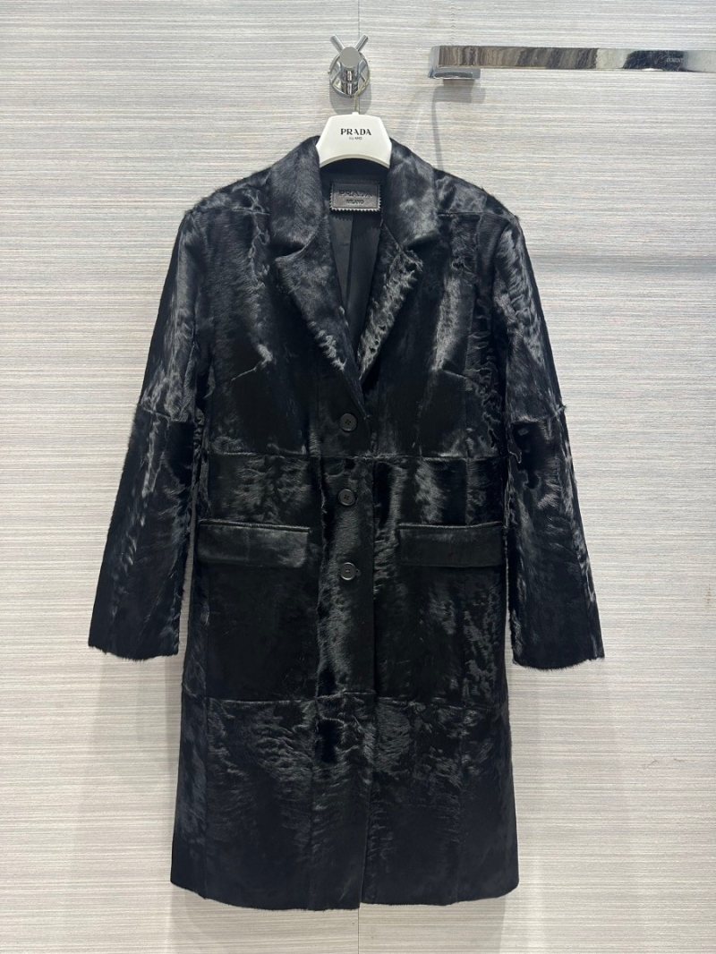 PRADA Autumn/Winter '23 Montone Limited Edition Handmade Karakul Sheepskin Coat