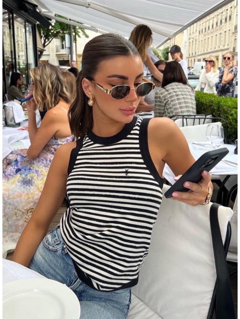 Timeless Striped Vest by Saint Laurent