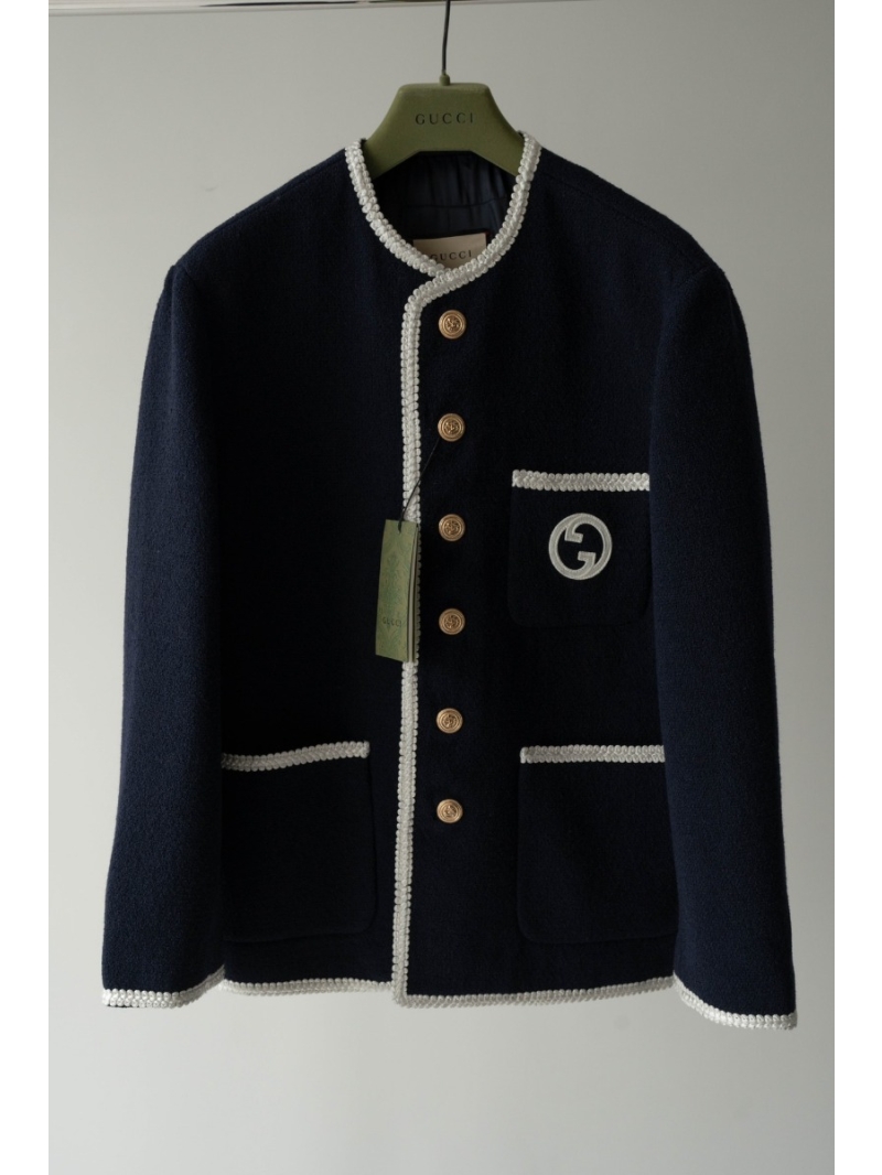 GUCCI Wool Coat - Unisex Dark Blue