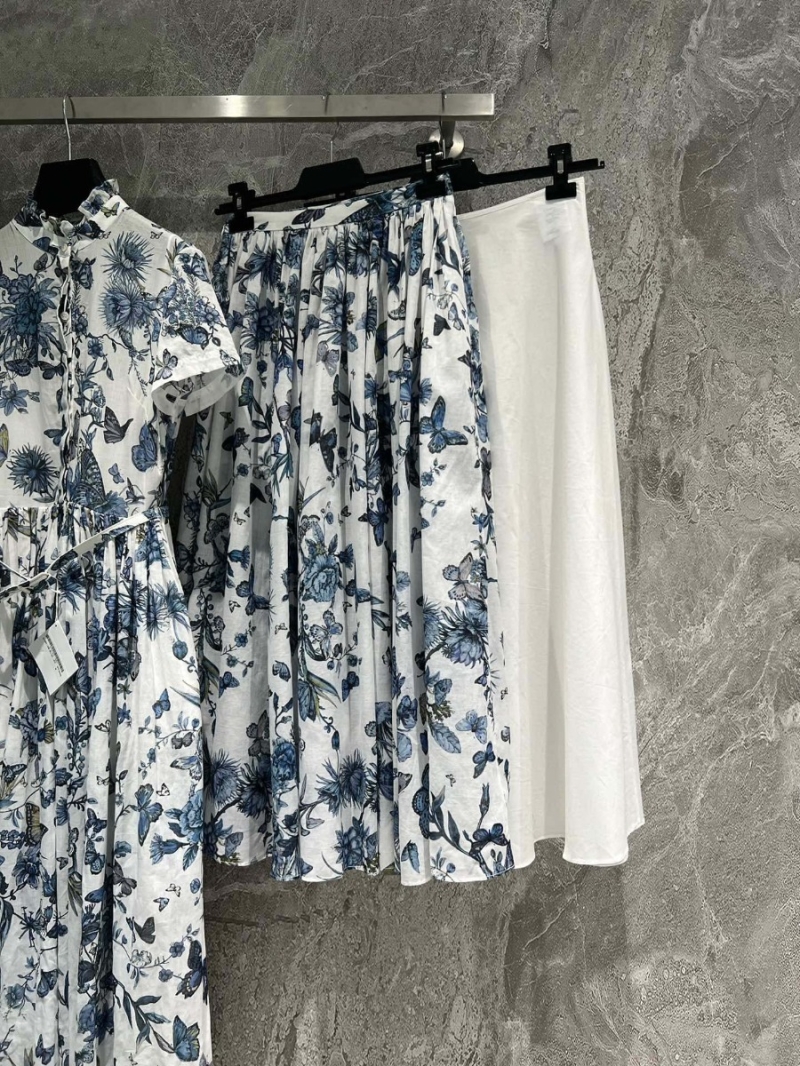 Dior 2024 Cruise Collection Butterfly Print Midi Skirt