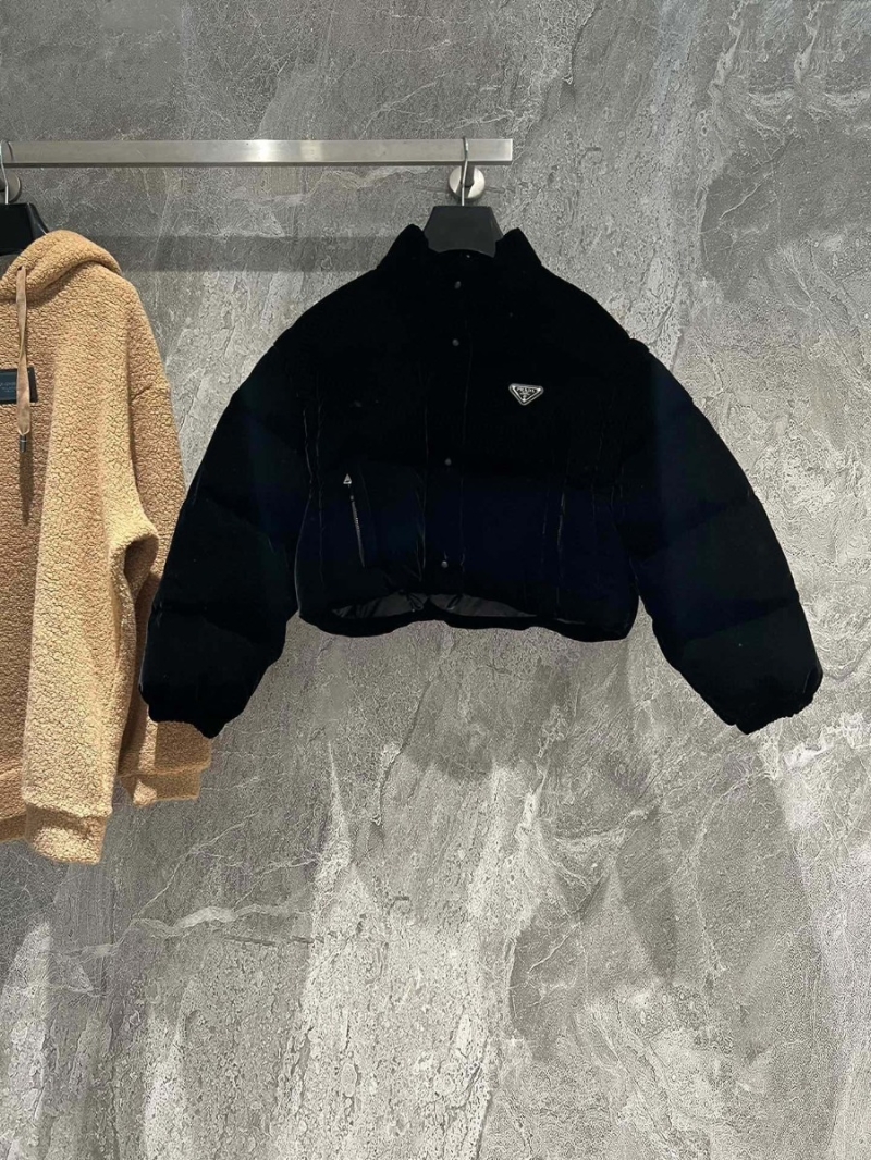 Prada Reversible Silk Velvet Down Jacket