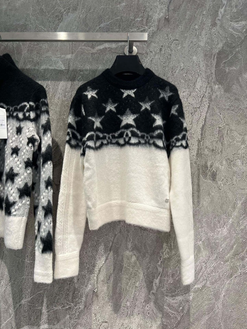 Chanel 23 N Coconeige Ski Collection Purple Star Cashmere Sweater
