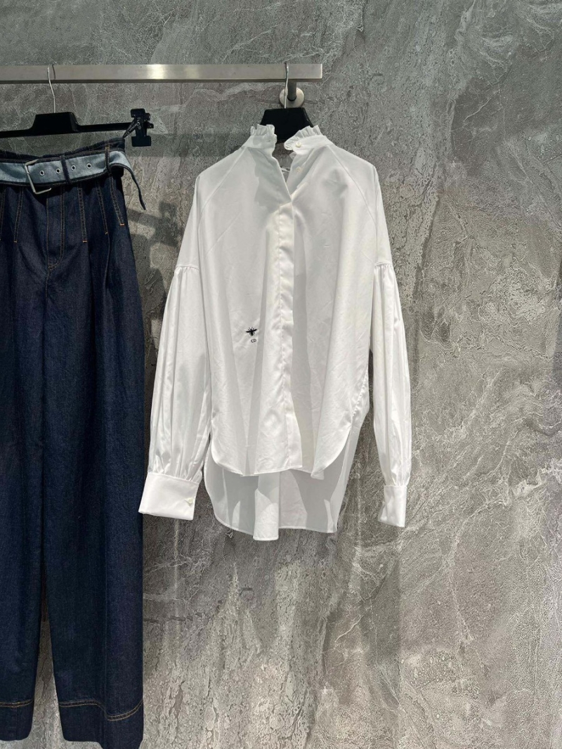 Dior Ruffled Collar Cotton Shirt - 2024 Cruise Collection