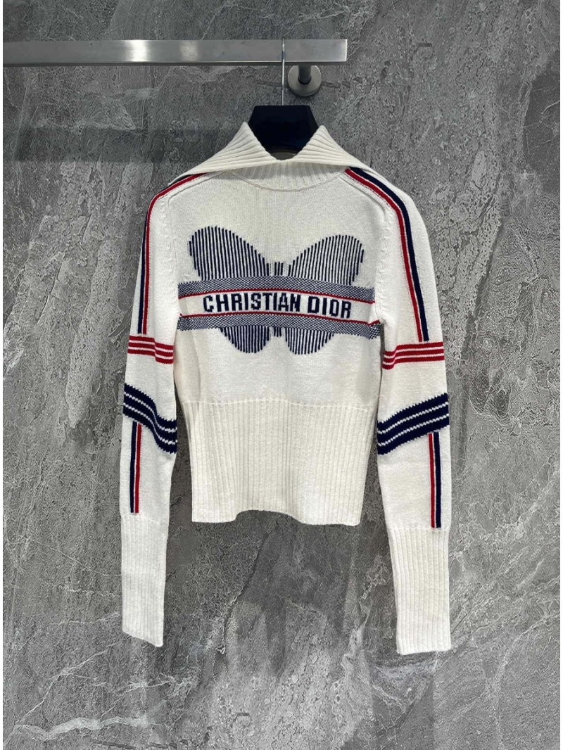 Dior Alps Ski Limited Edition Butterfly Collar Wool Sweater