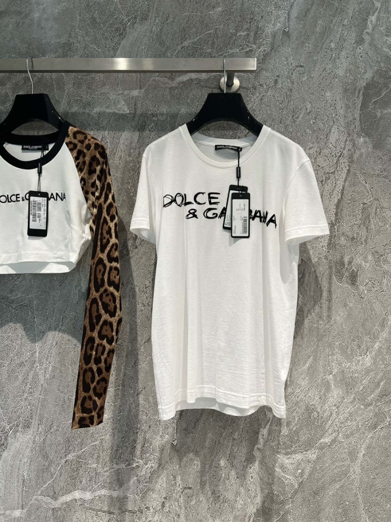 Dolce & Gabbana D&G White Flocked T-Shirt