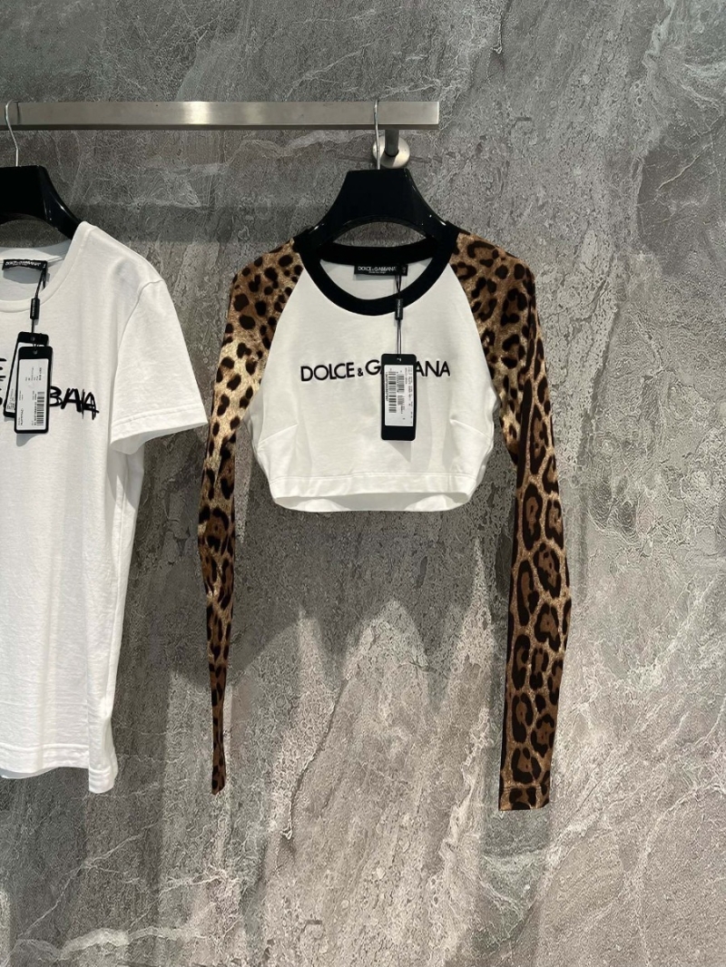 Dolce & Gabbana Leopard Print High-Waist T-Shirt