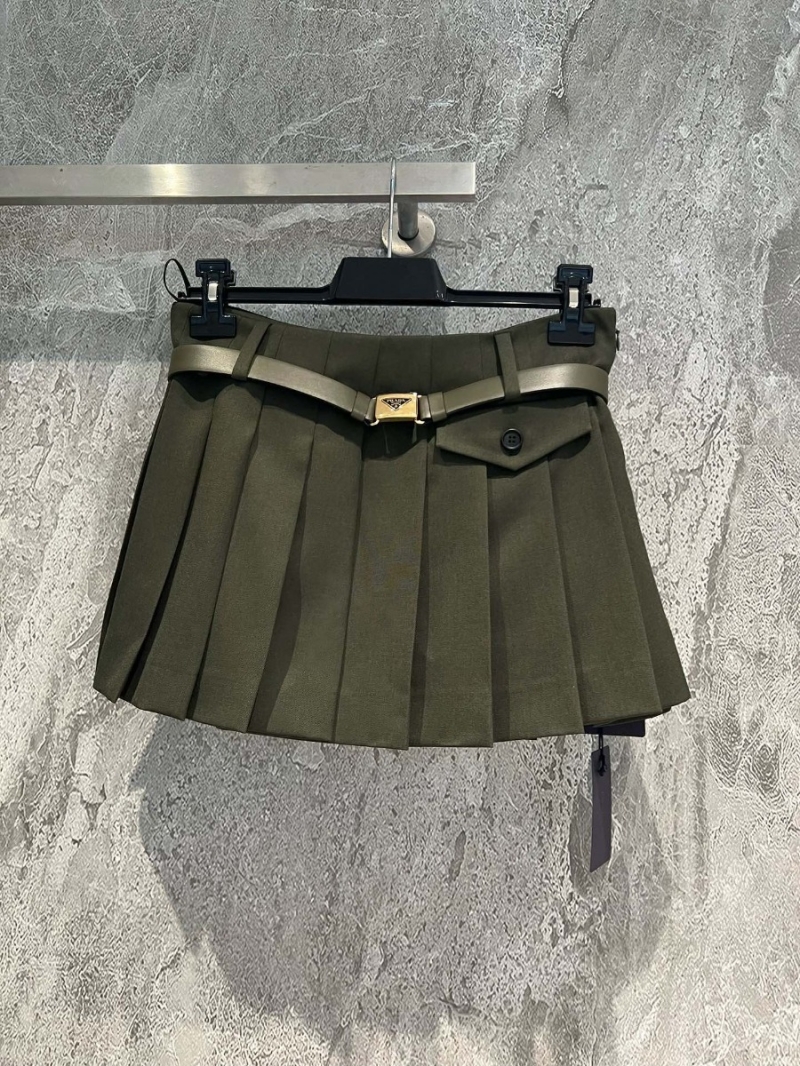 Prada Wool Pleated Skirt