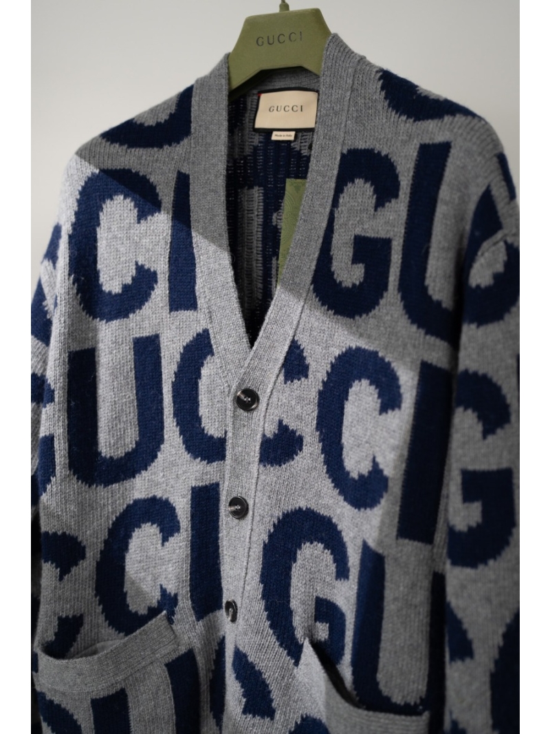 Gucci Decorative Inlaid Wool Cardigan