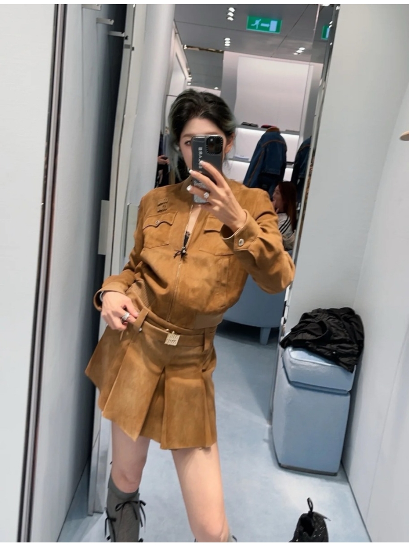 Miu Miu Limited Edition Vintage Gold Suede Jacket