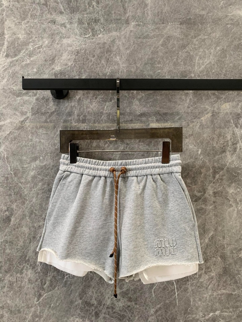 Miu Miu 24FW Early Autumn Letter Logo Patch Shorts