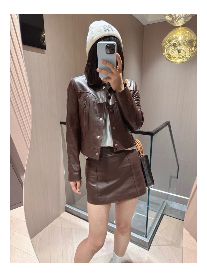Celine Limited Edition Luxurious Brown Leather Jacket