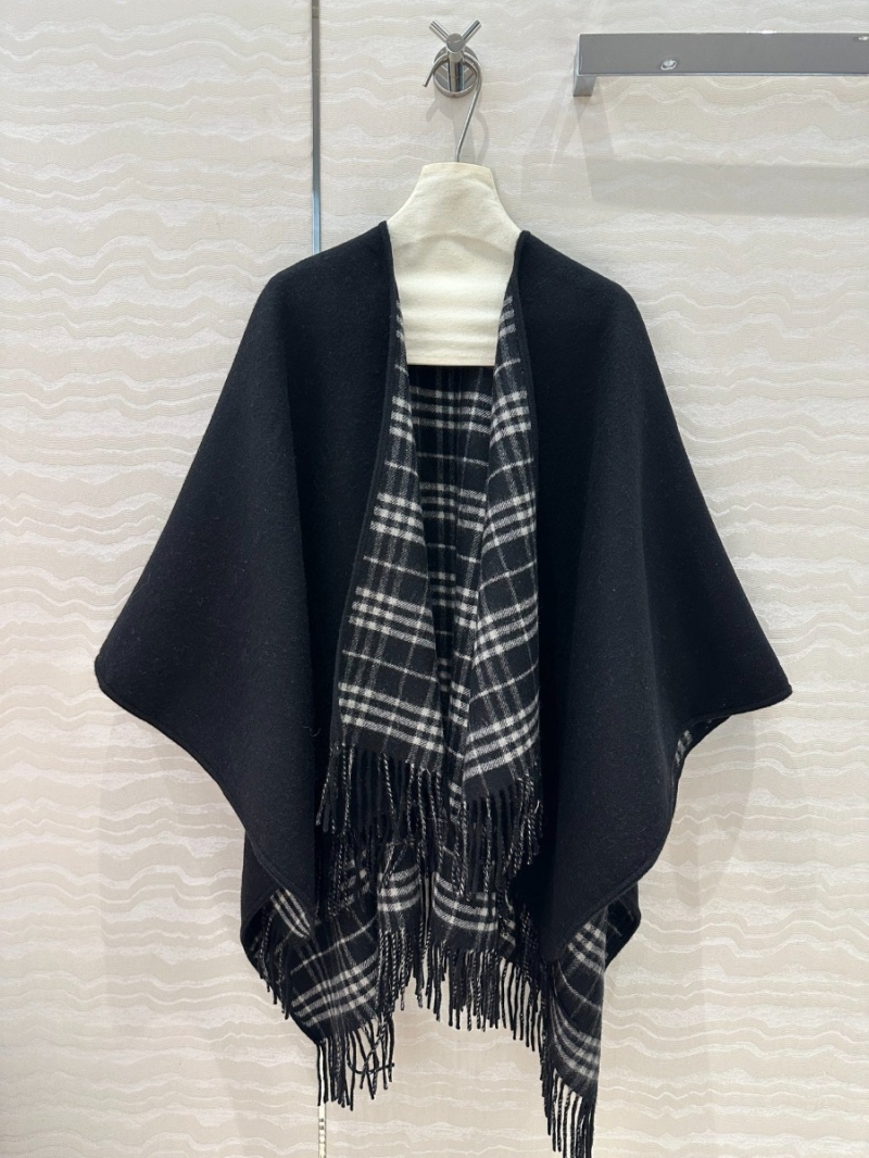 Burberry Scottish Check Cashmere Cape Scarf