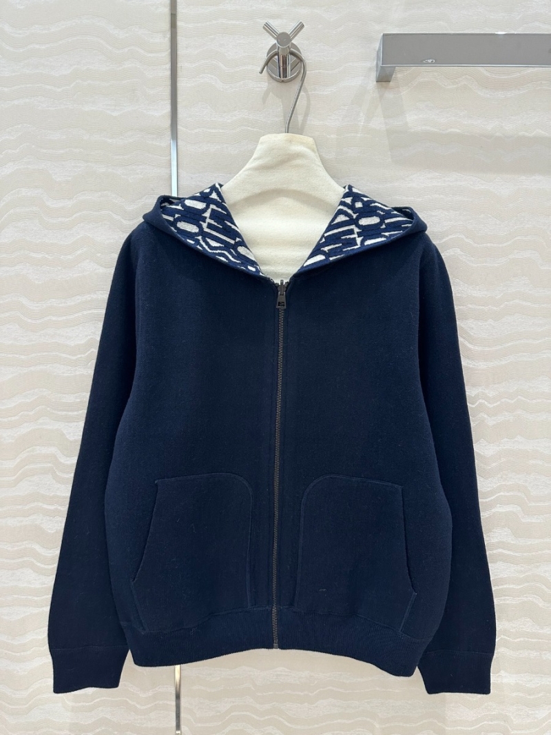 Dior MissDior Signature Hooded Cashmere Jacket Navy