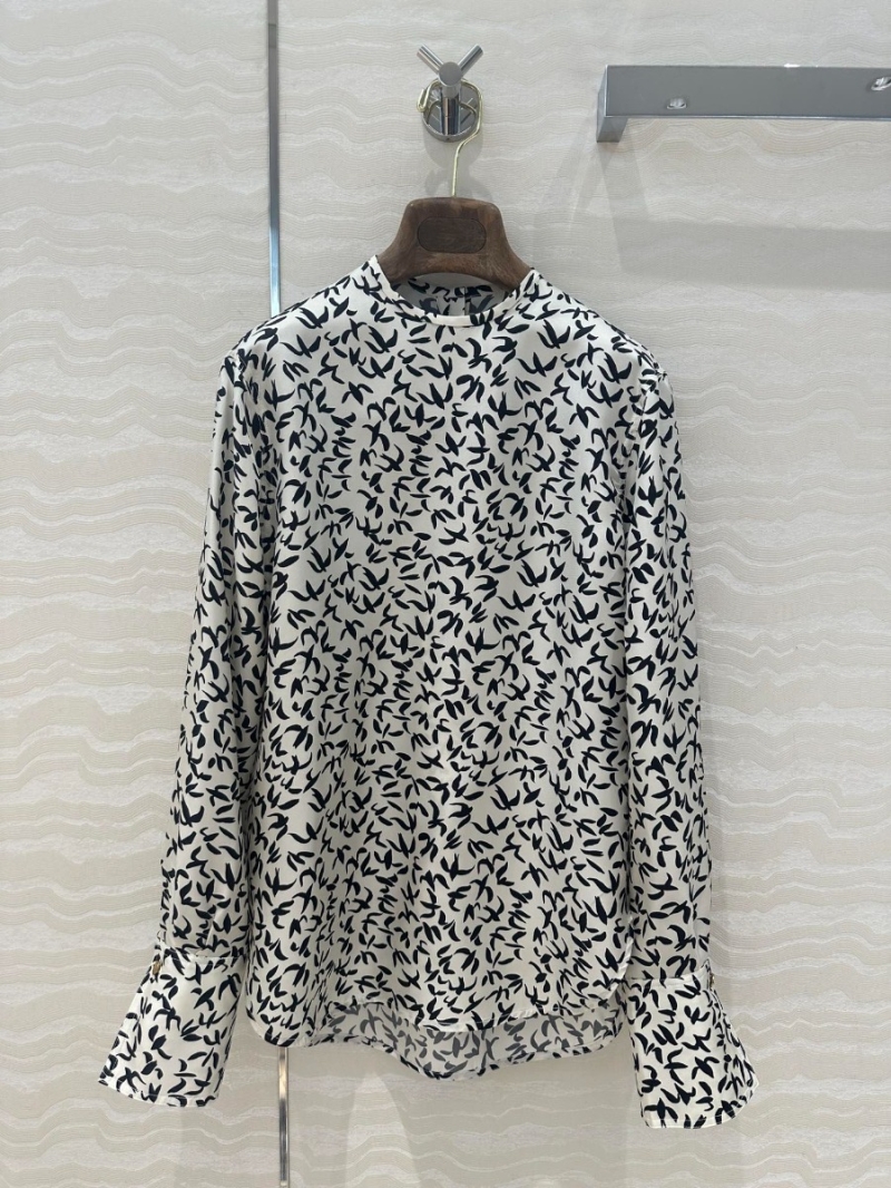 Loro Piana Imported South of France Silk Swallow Print Shirt