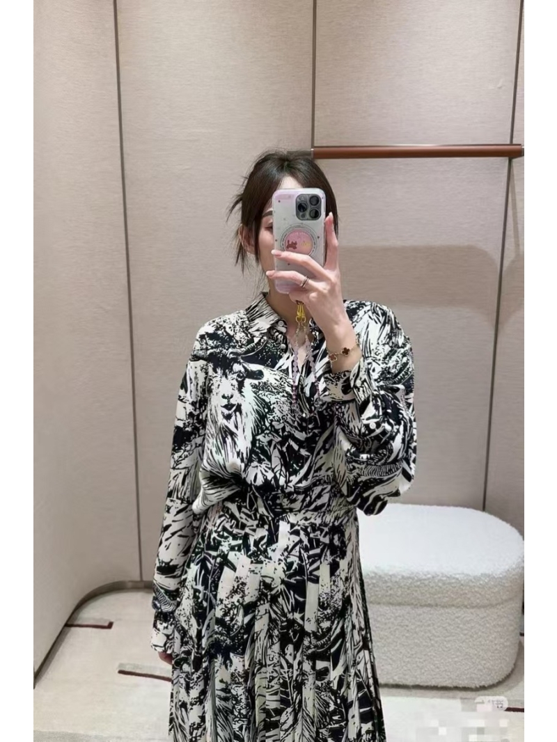 Loro Piana French Style Jungle Print Silk Blouse