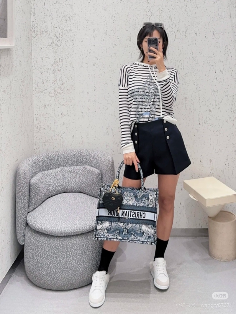 Dior Miss Dior Nautical Striped Star Print Hoodie - Navy-White