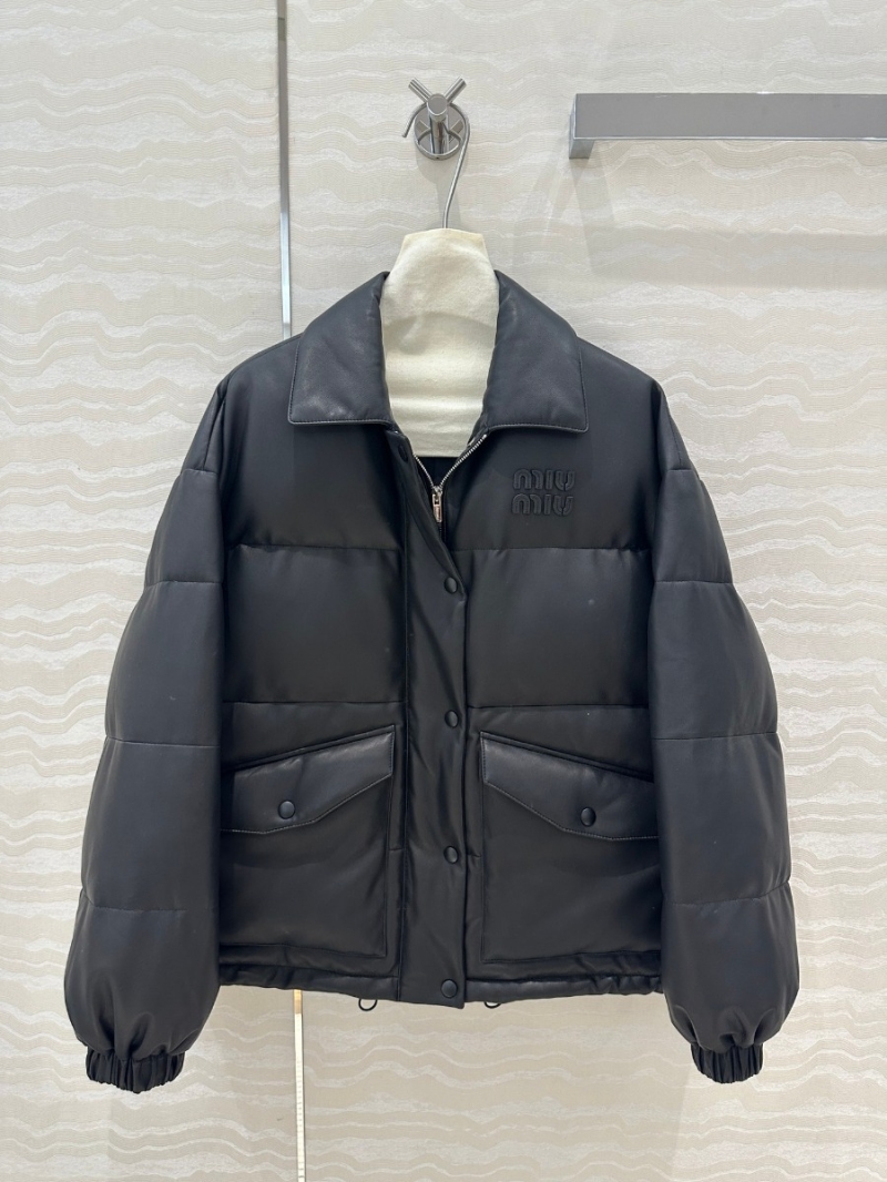 Miu Miu Premium Lambskin Down Jacket - Black