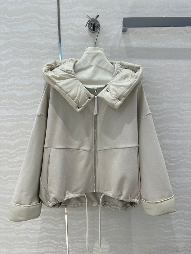 Loewe Adjustable Hooded Sweatshirt Jacket - Beige