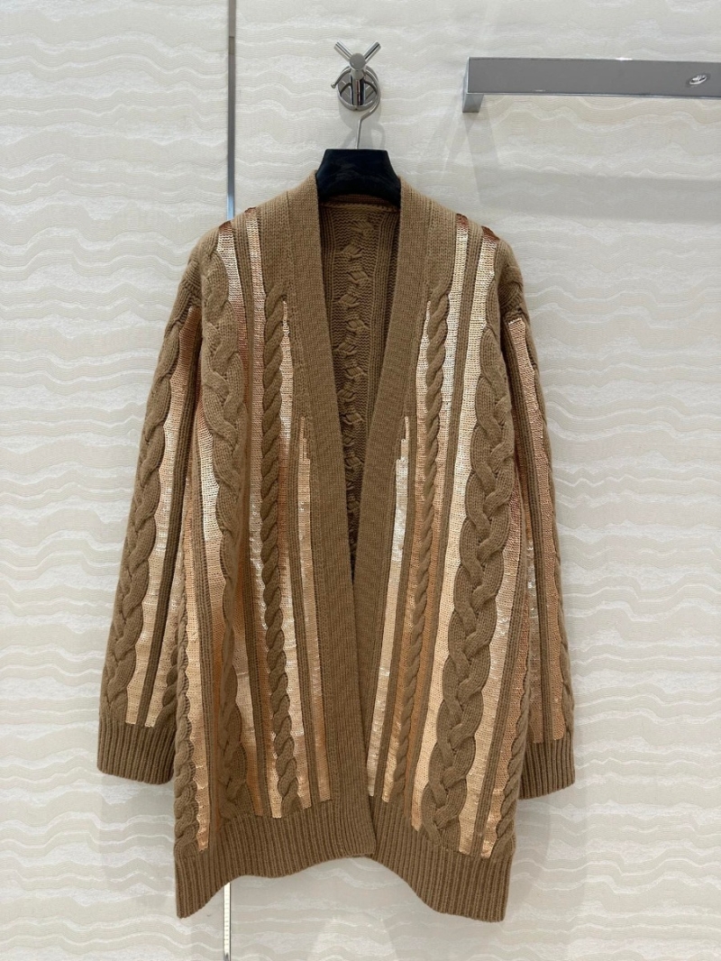 Max Mara Embroidered Sequins Cashmere Cardigan