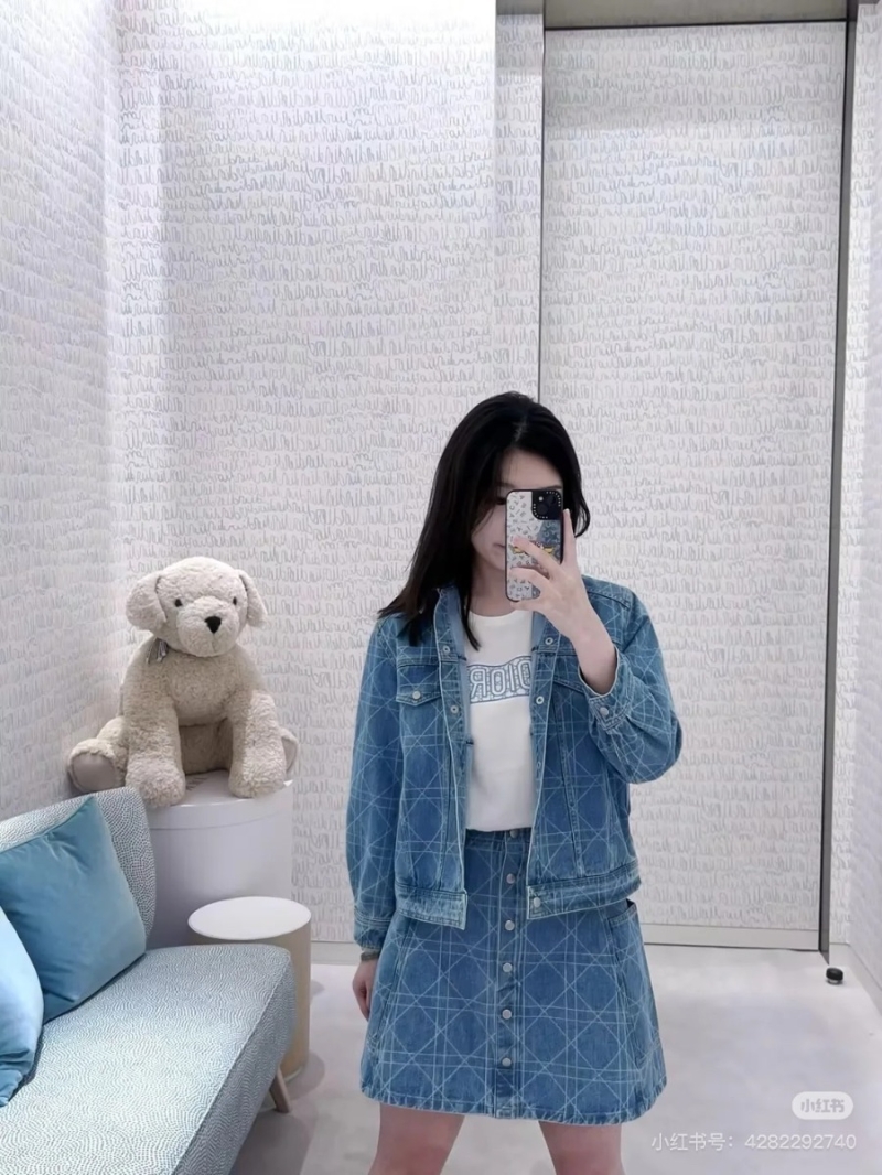 Dior Miss Dior Collection Vintage-Inspired Denim Jacket Blue