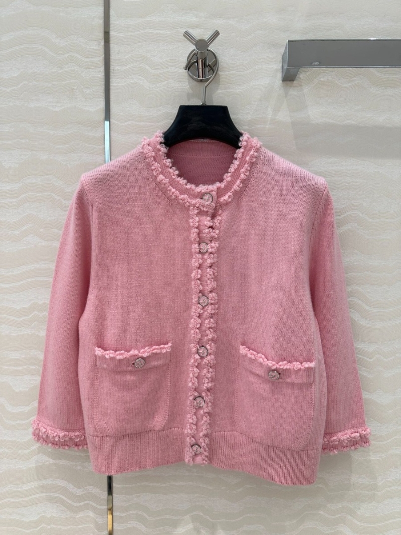 Chanel Coco Classic Fringed Cardigan in Pink