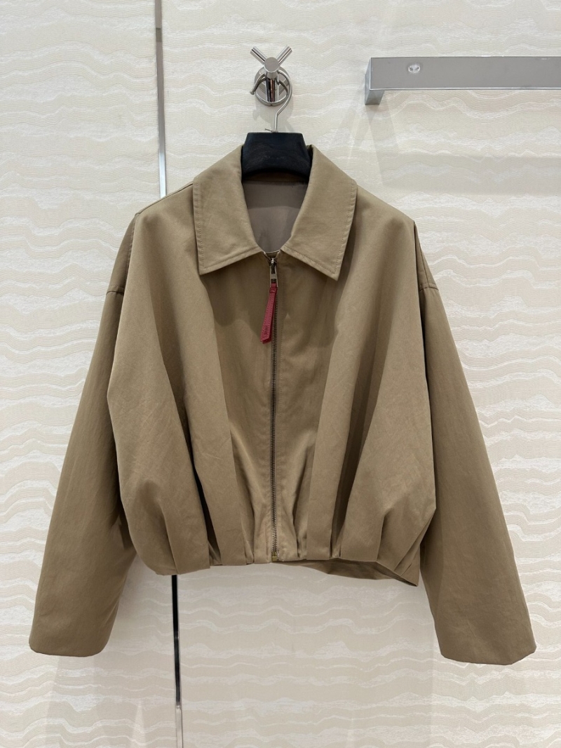 Loewe Modern Pleat Structured Jacket Khaki