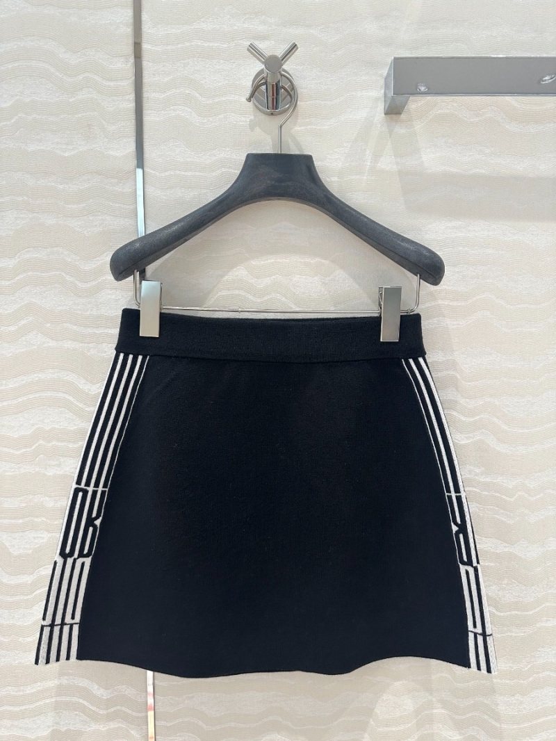 Dior MissDior Tennis-Inspired Knitted A-Line Skirt – Classic Black