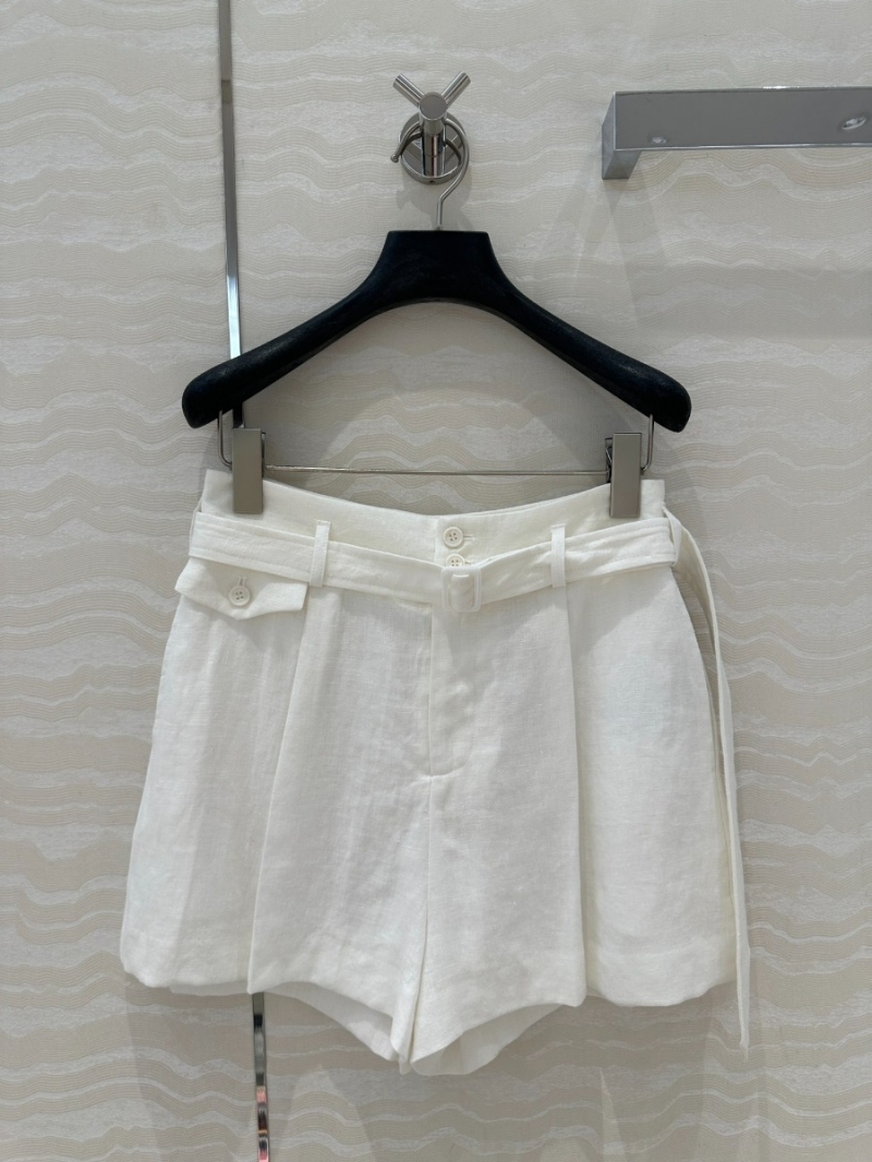 Ralph Lauren Purple Label Sophisticated High-Waisted Shorts in White